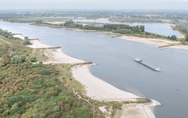 Door droogte bereikten rivieren deze zomer een extreem laag waterpeil.