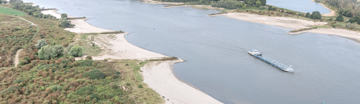 Door droogte bereikten rivieren deze zomer een extreem laag waterpeil.