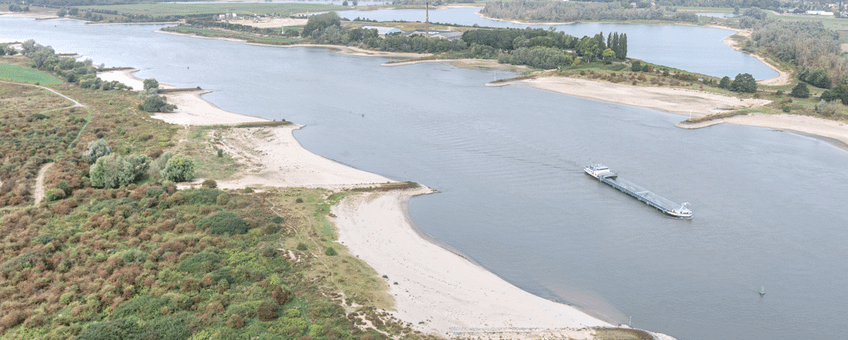 Door droogte bereikten rivieren deze zomer een extreem laag waterpeil.