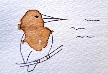 IJsvogel met verf / Jeanet van Zoelen