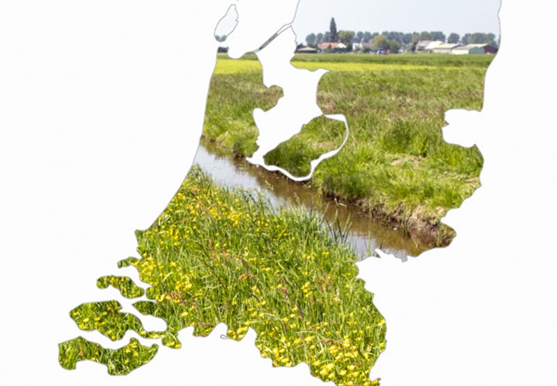 Kaart Nederland met boerenlandvogel projecten