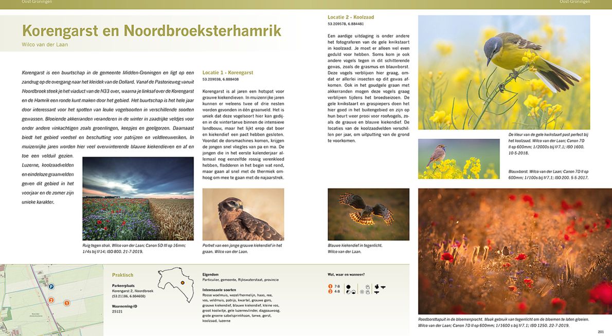 Spread boek Mooiste fotolocaties Noord Nederland