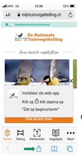 Webapp Tuinvogeltelling Apple