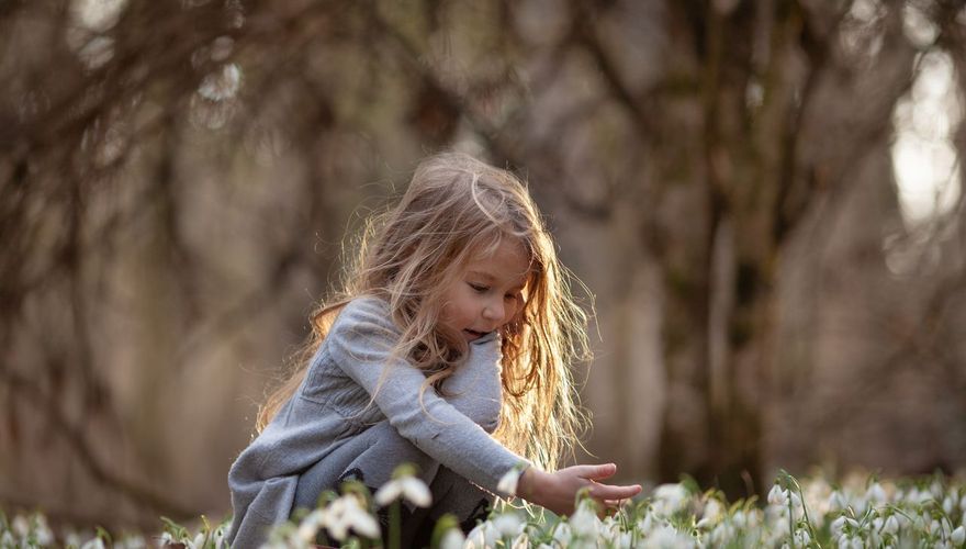 Kind in sneeuwklokjes / Shutterstock