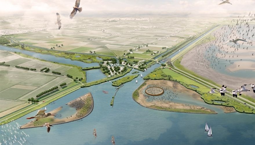 Artist impression van nieuwe situatie Amstelmeer / Peter Veldt