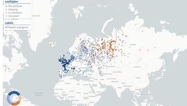 Verspreidingskaart smient uit Vogelatlas