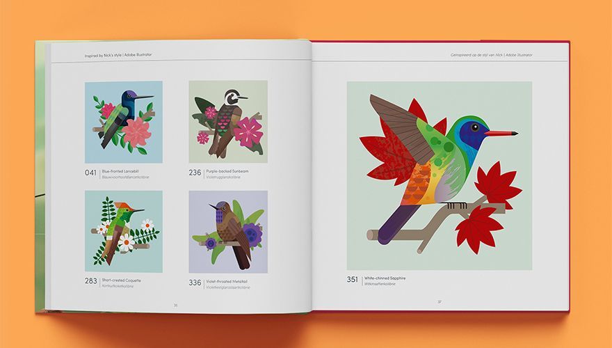 Spread boek Kolibrie Illustratie Project / Jeanne Mechels