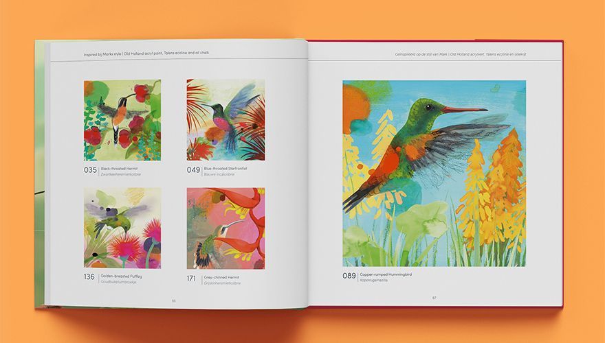 Spread boek Kolibrie Illustratie Project / Jeanne Mechels