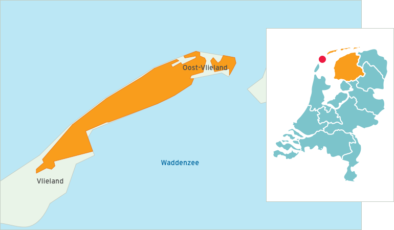 Kaart Duinen Vlieland
