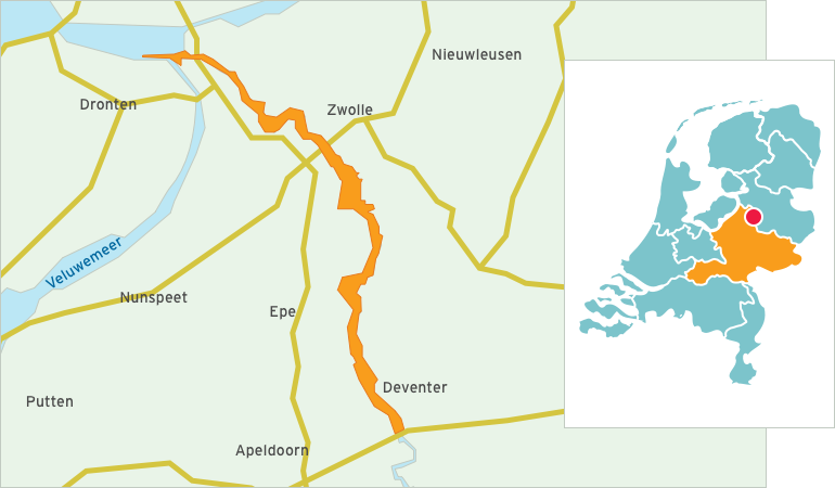 Kaart Uiterwaarden IJssel - Deventer Ketelmeer