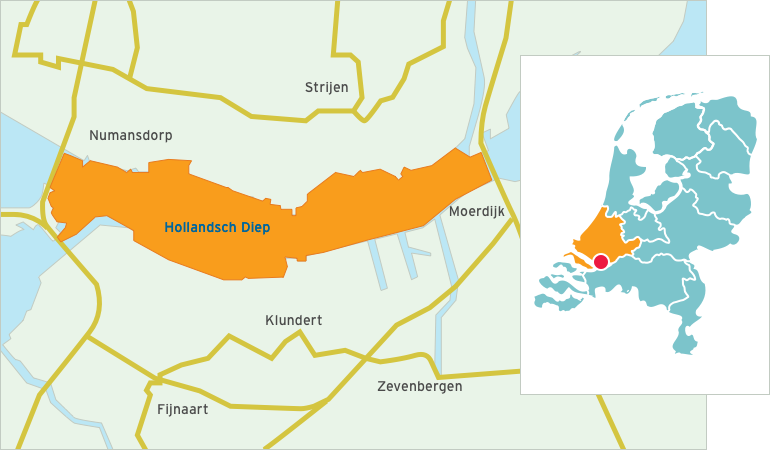Kaart Hollands Diep