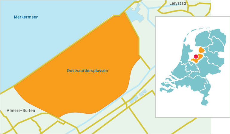 Kaart Oostvaardersplassen