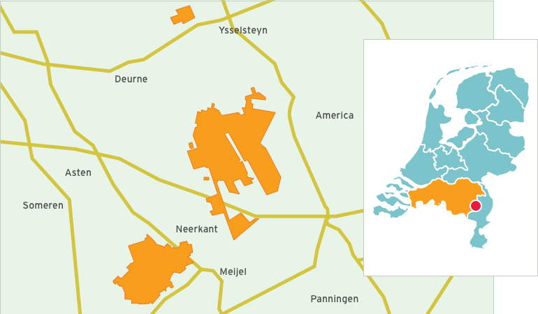 Kaart Deurnsche Peel, Mariapeel en Groote Peel