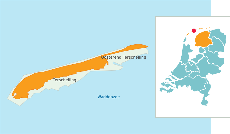 Kaart Duinen Terschelling