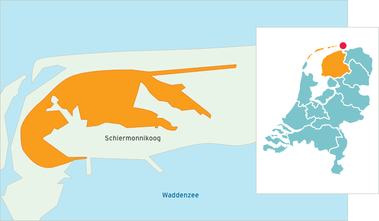 Kaart Duinen Schiermonnikoog