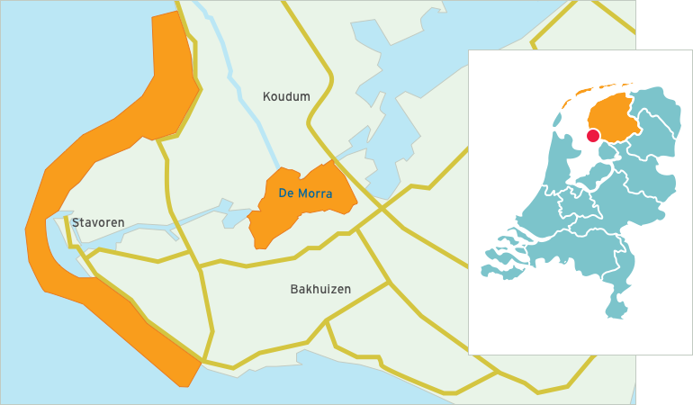 Kaart Vogelhoek en Morra, IJsselmeer en Mokkebank
